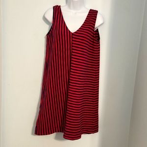 Vineyard Vines Top Womens sz S Red Blue Striped Cotton Tank Maxi Beach Cover-Up